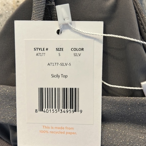 Andie Swim The Sicily Top Silver Size Small NWT - Picture 3 of 6